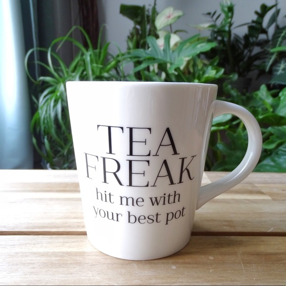 Tea Mug: white With Cute Funny Lettering - Picture 1 of 2